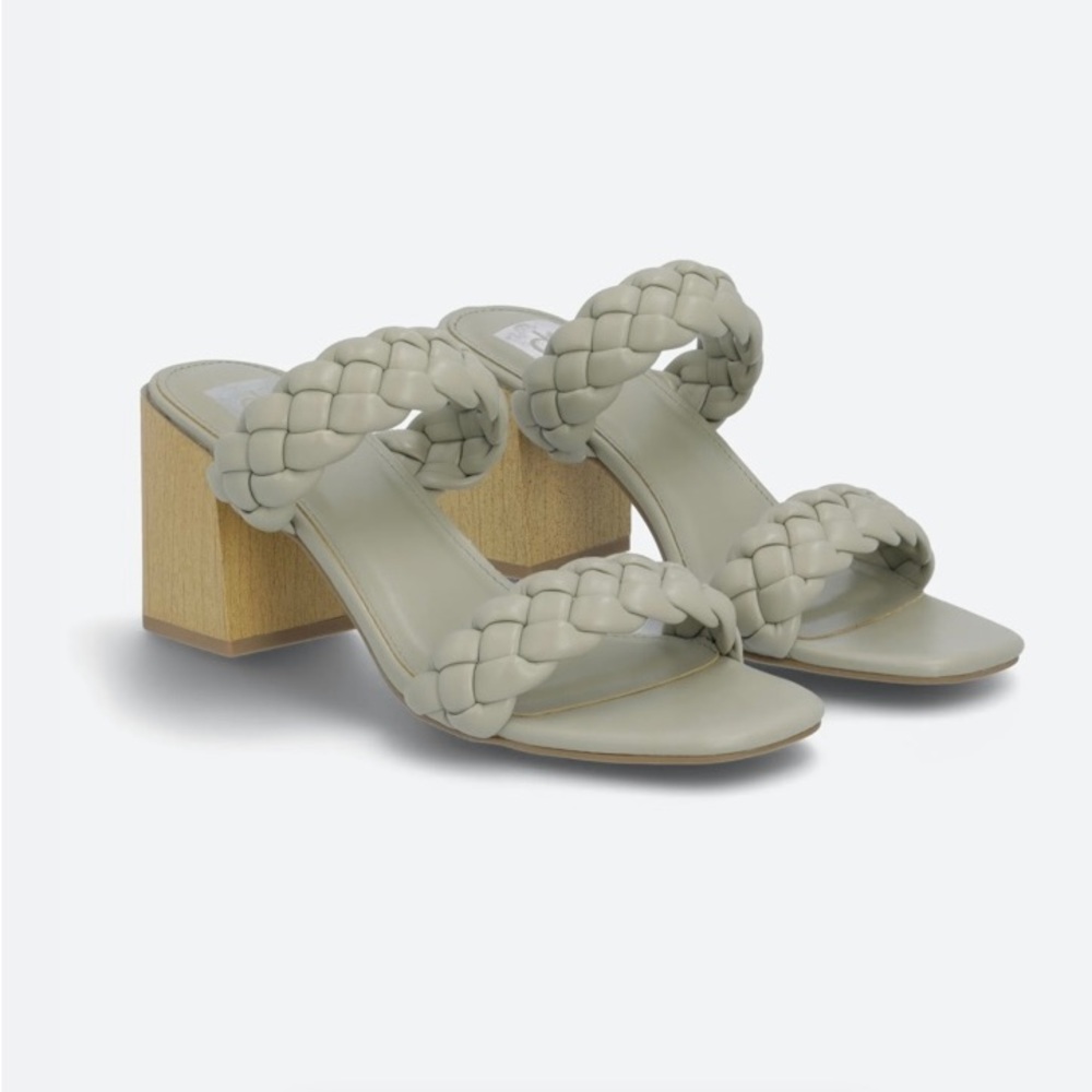Olive Green Heeled Sandals Size 8
